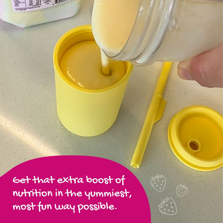 Kids Smoothie Cup with Straw & Secure Lid