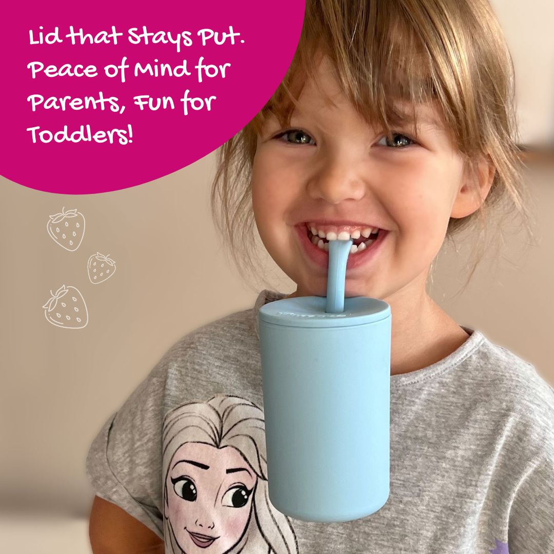 Large Kids Smoothie Cup with Straw & Secure Lid