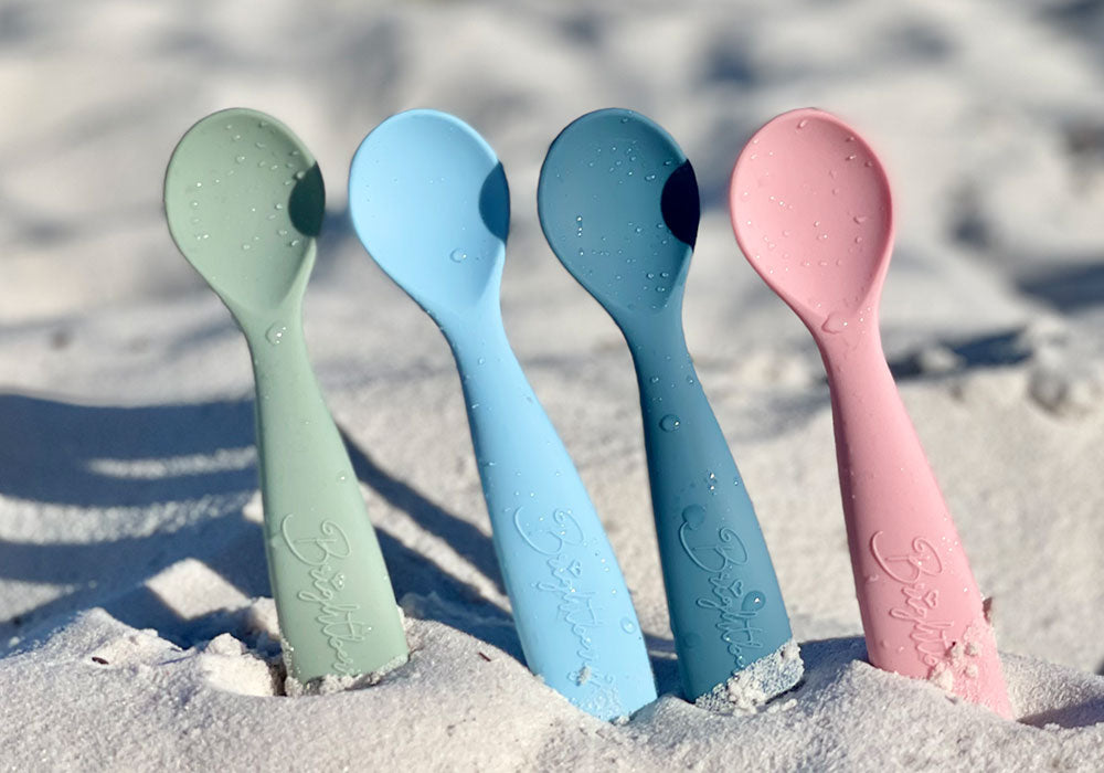 Brightberry spoons in beach sand