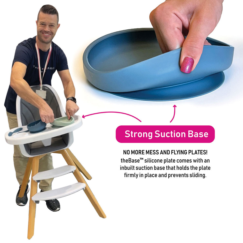 showing strong suction plate by lifting a chair with suction plate